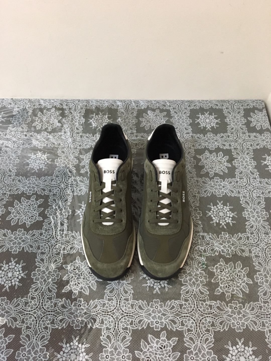 BOSS Green Suede & Nylon Sneakers
