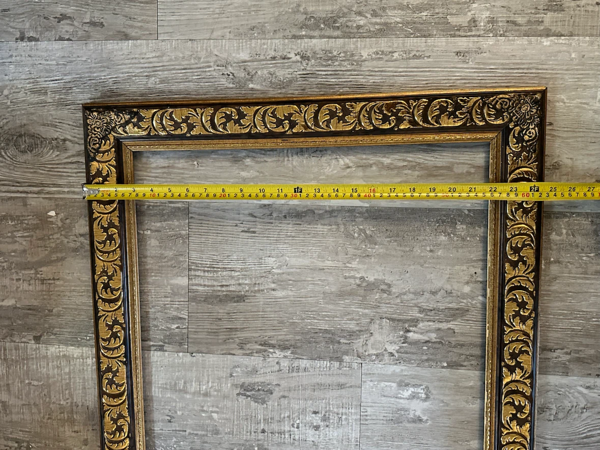 Ornate Gold and Dark Wood Picture Frame - photo 2