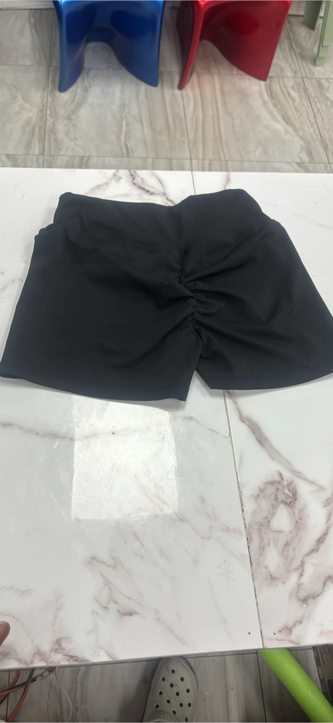 Black athletic shorts