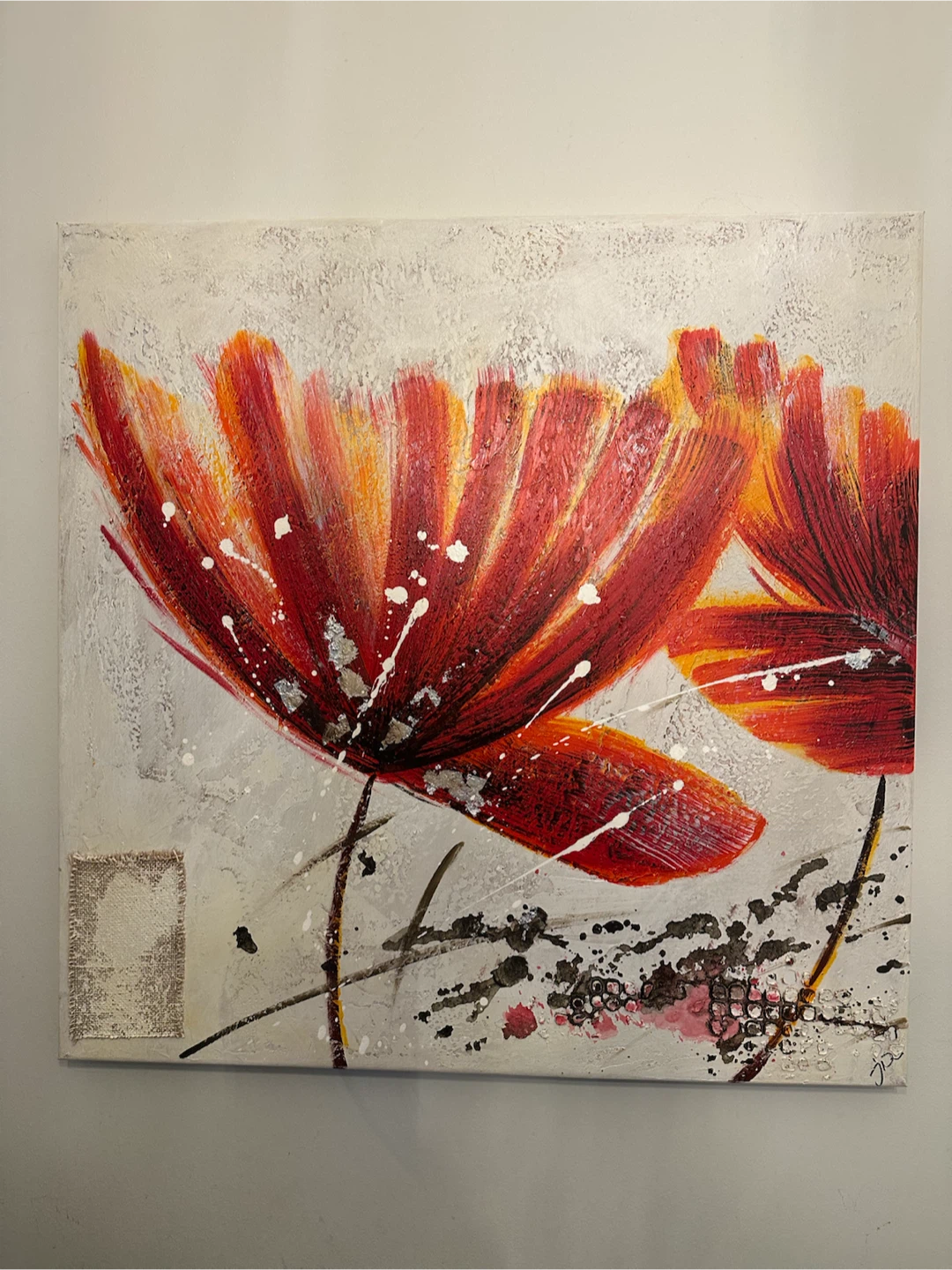 Abstract Floral Canvas Wall Art
