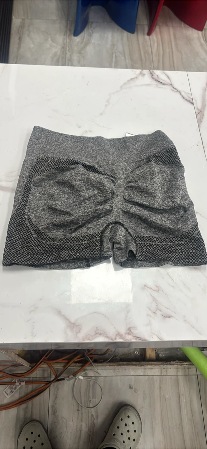 Grey Seamless Athletic Shorts