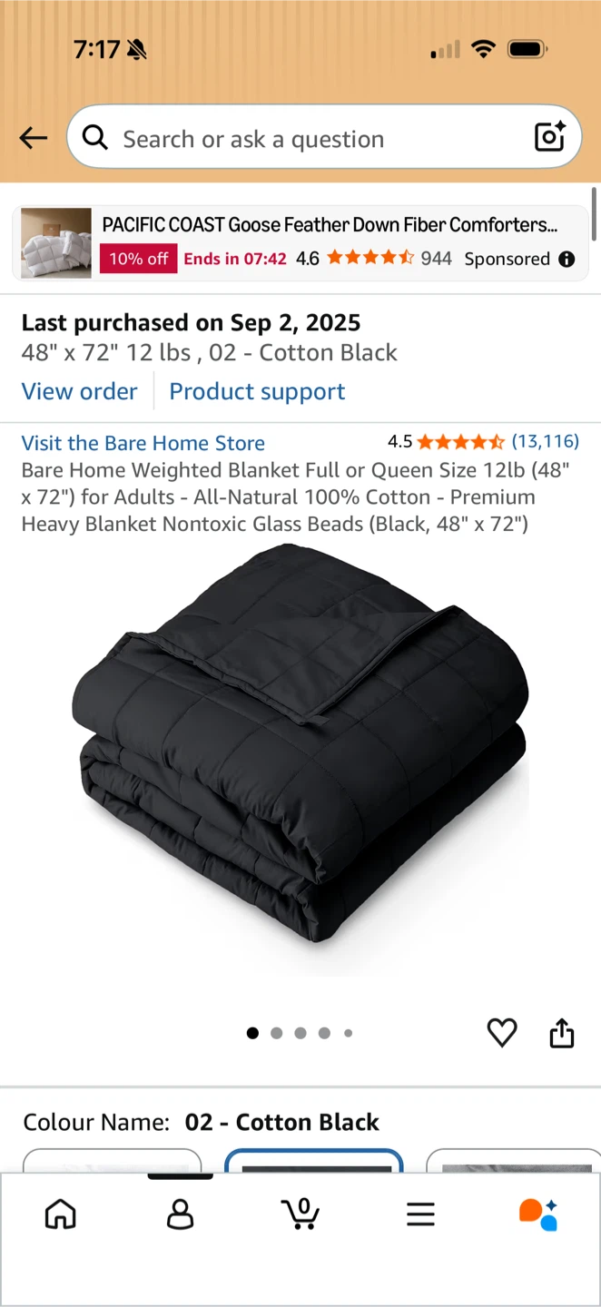 Weighted blanket, 100% cotton, washable - photo 2