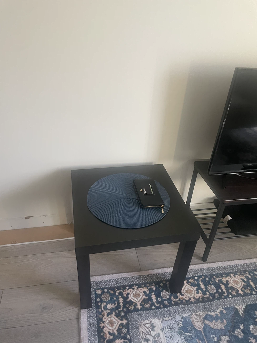 Brown square side table