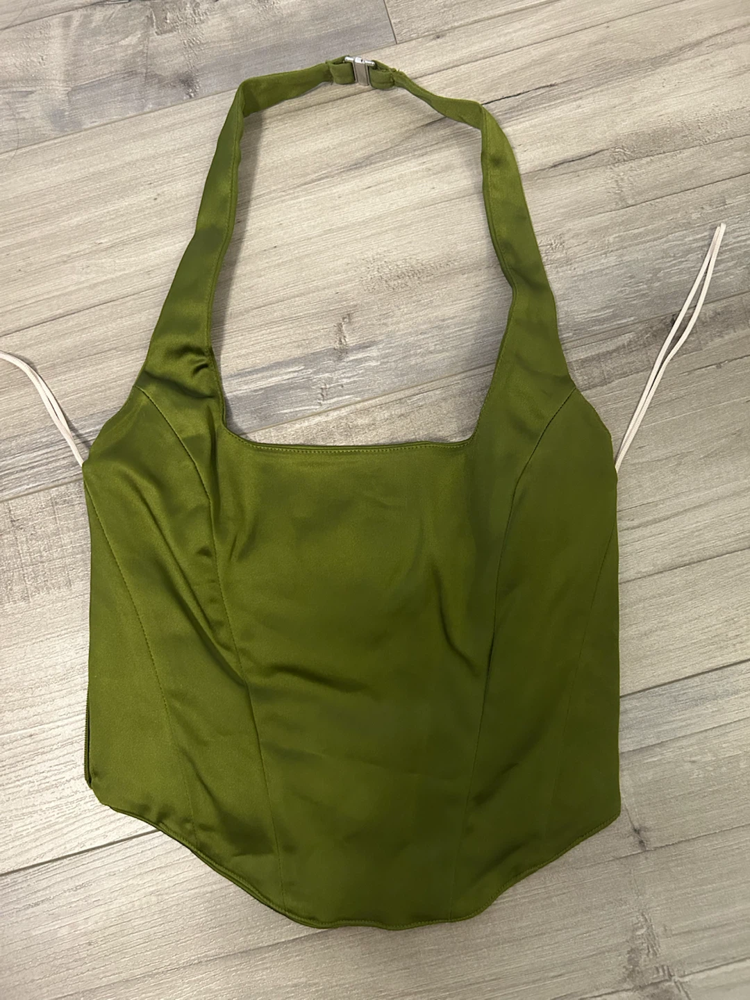 Wilfred Green Halter Neck Corset Top