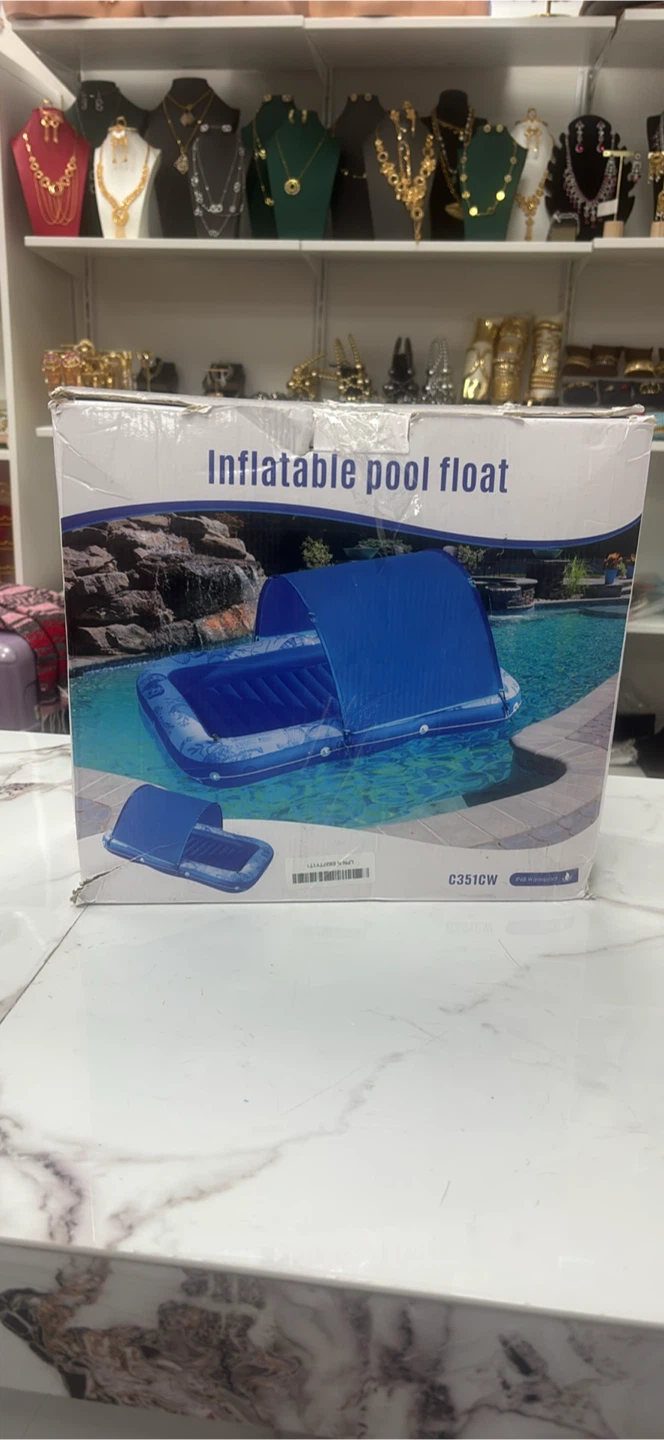 Inflatable Pool Float with Canopy