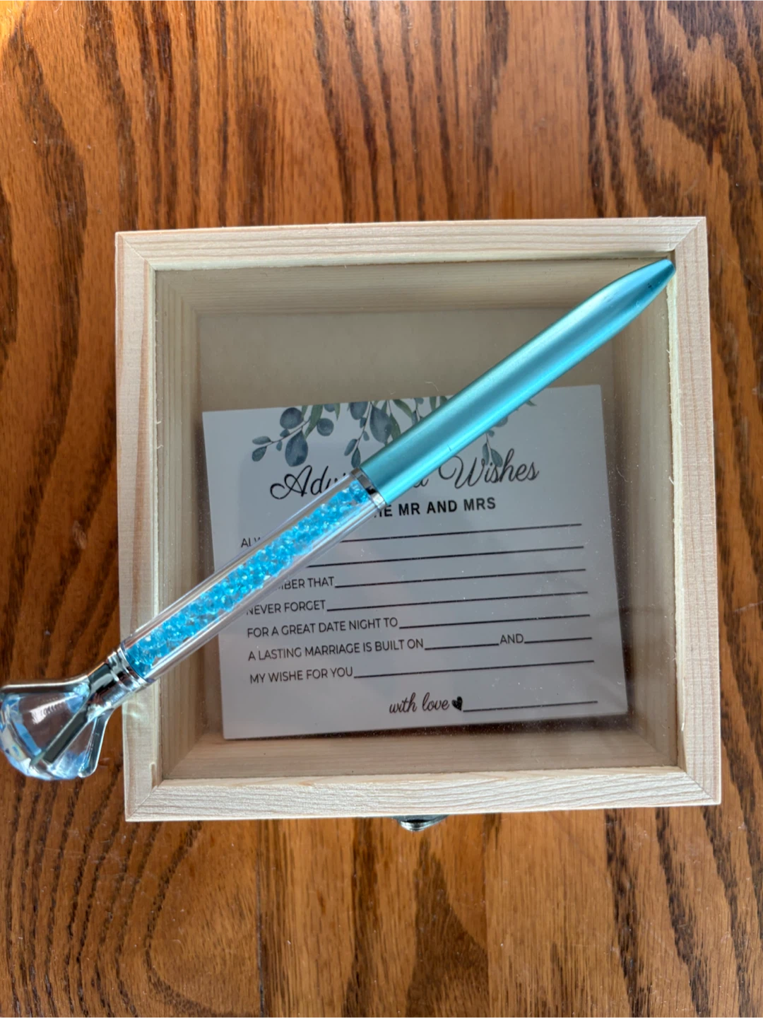 Advice Cards Set for Wedding with a pen