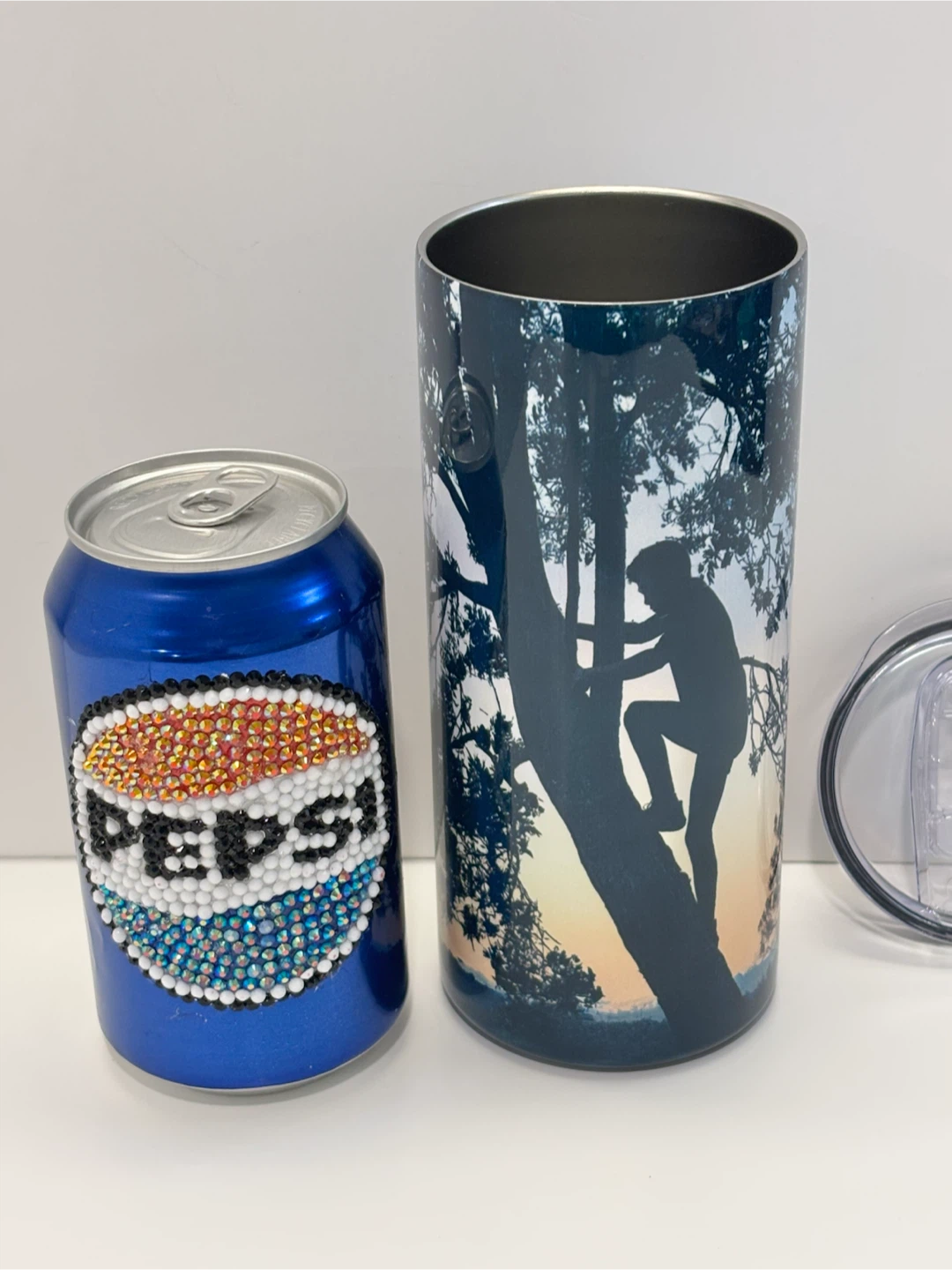 Tumbler with Tree Climbing Silhouette NEW - photo 2