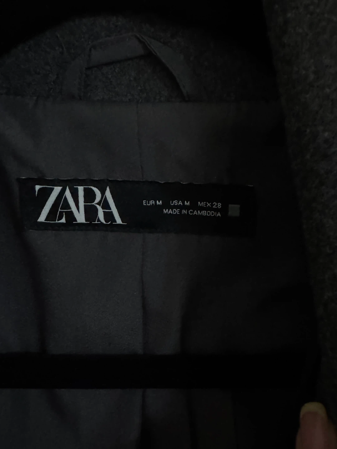 Zara Grey Double-Breasted Wool Blend Coat - photo 3