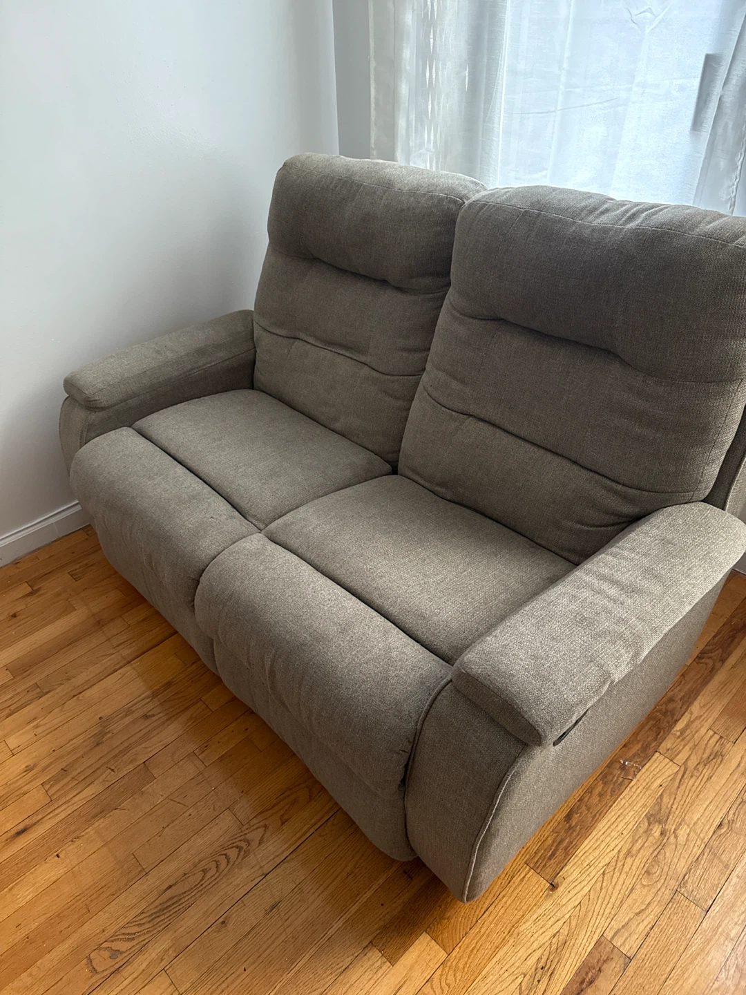 [Must Go Soon] Gray Loveseat Recliner - photo 2