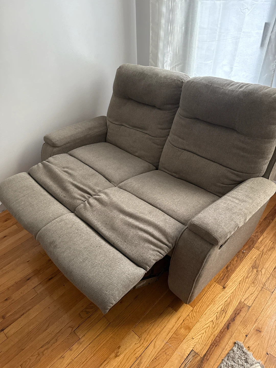 [Must Go Soon] Gray Loveseat Recliner - photo 3
