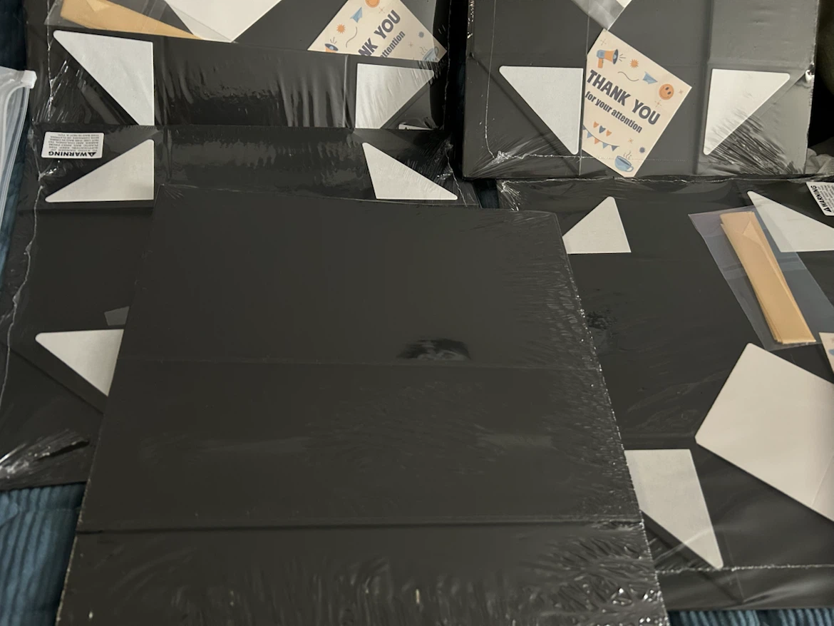 New- 5 pack magnetic Black Gift Box with Ribbon - photo 4