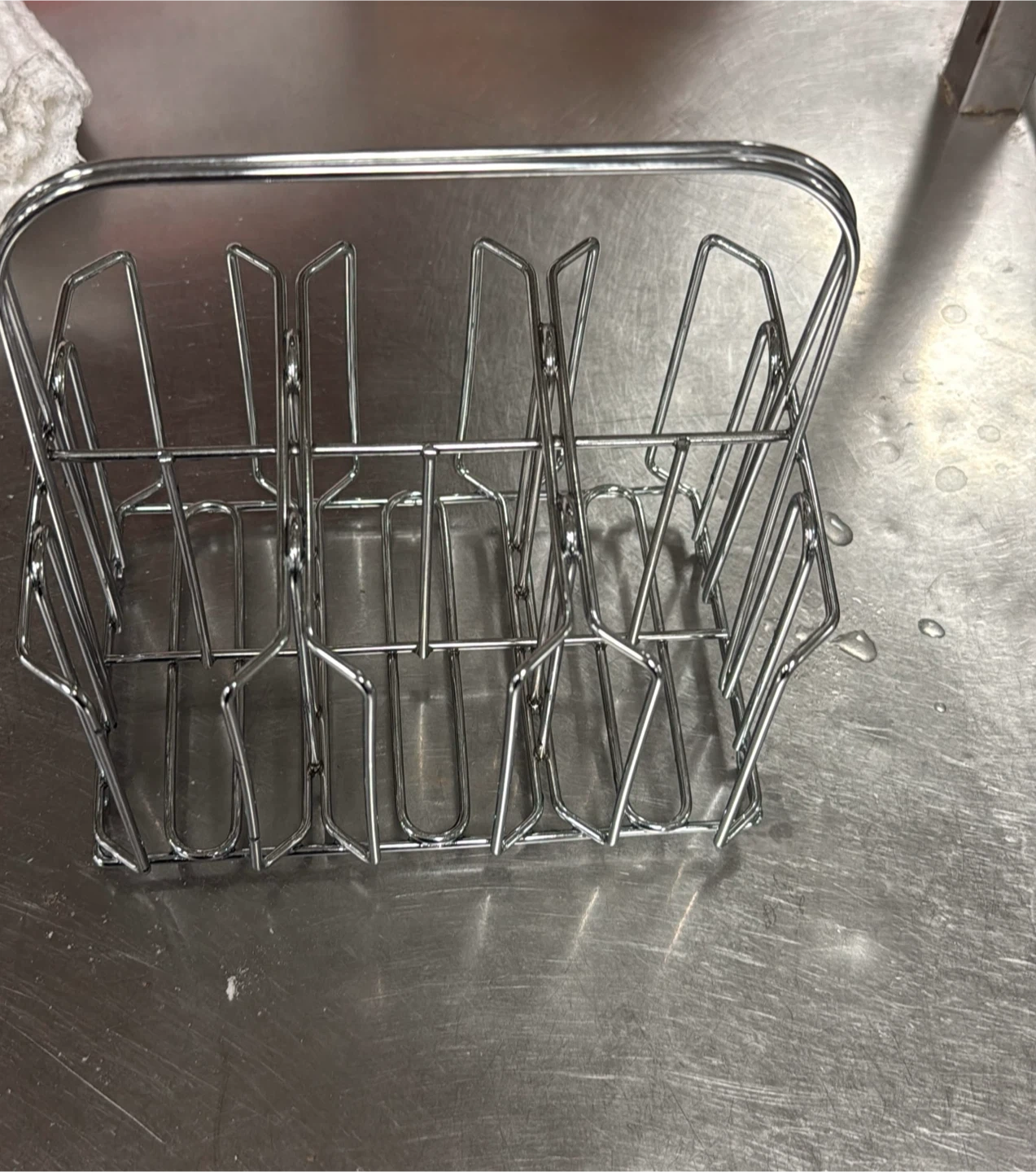Chrome Metal Glass Holder Rack