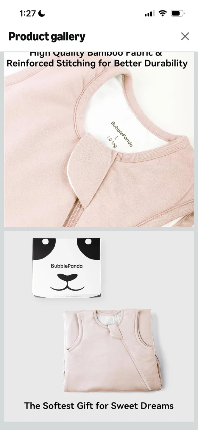 Brand New-Bubble Panda Bamboo Sleep Sack - Size L