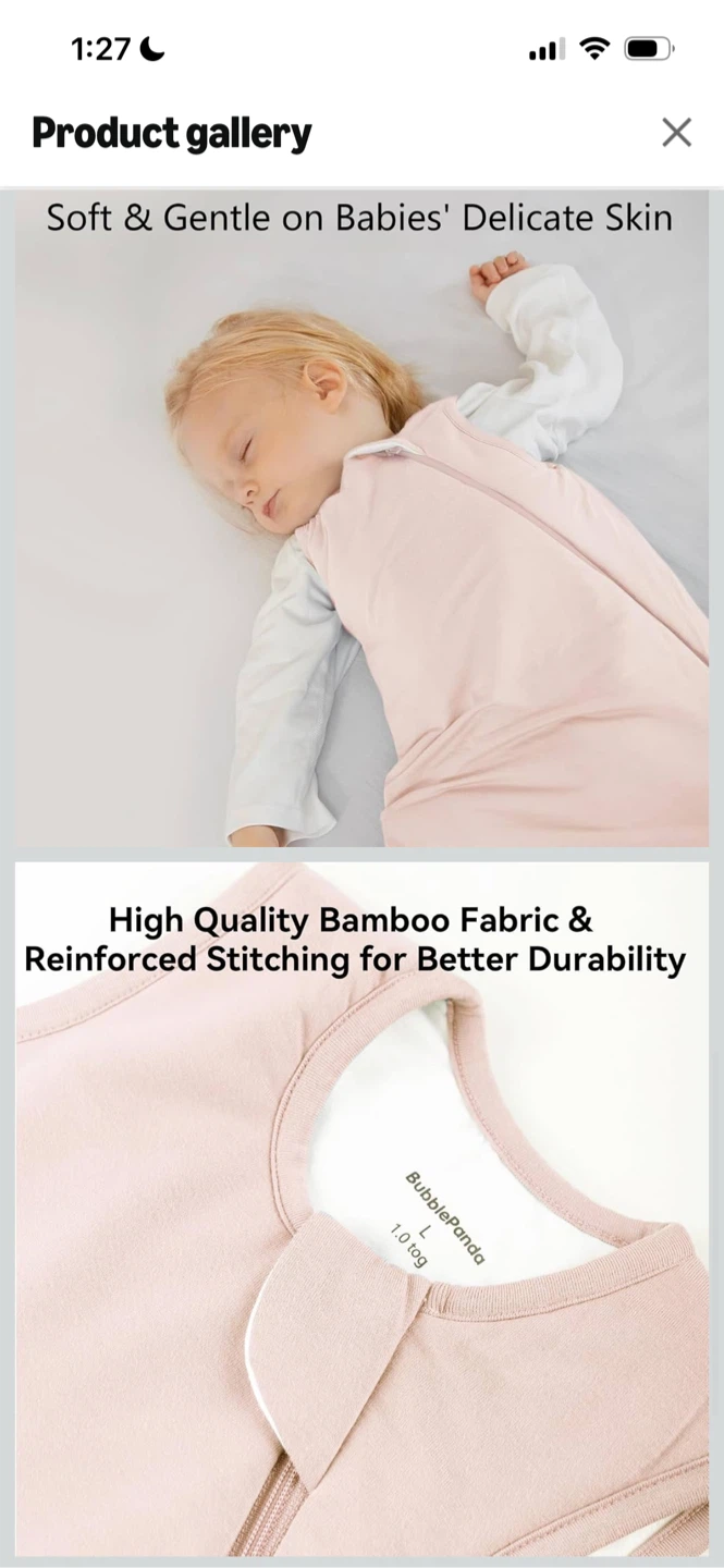 Brand New-Bubble Panda Bamboo Sleep Sack - Size L - photo 4