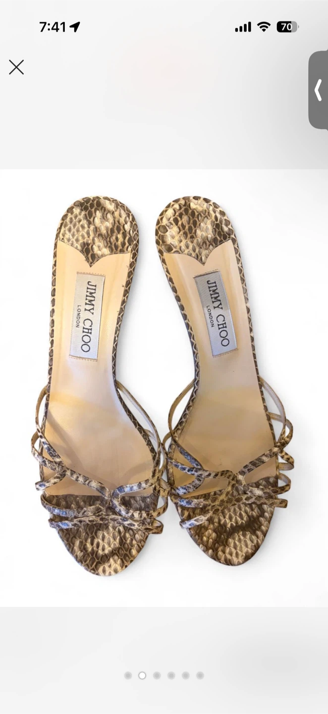 Jimmy Choo Snake Print Heeled Sandals - photo 4