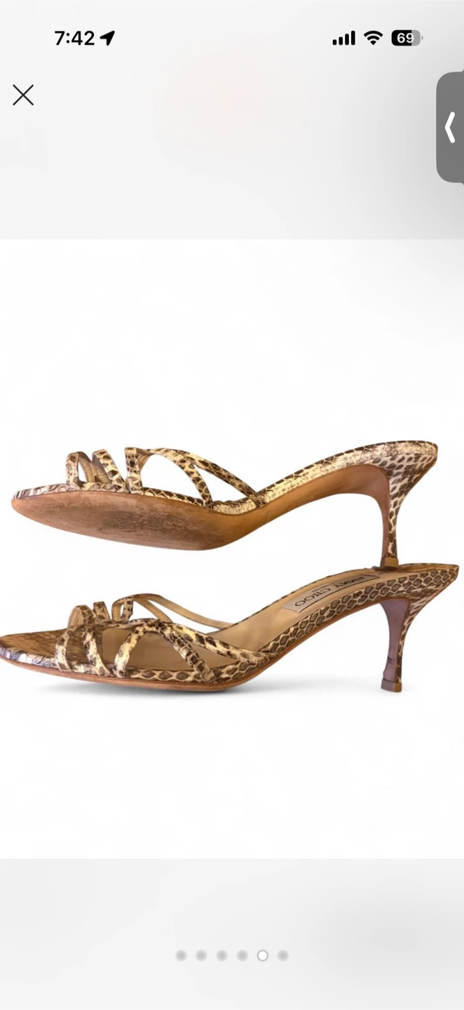 Jimmy Choo Snake Print Heeled Sandals - photo 5