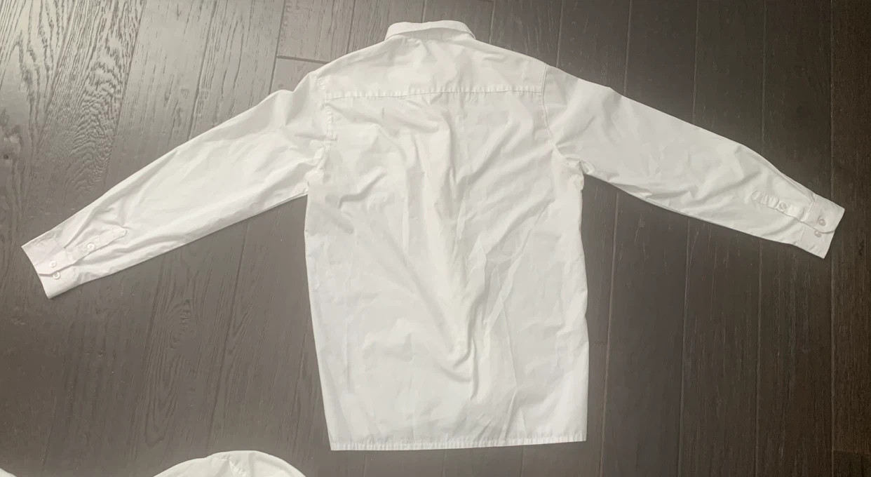 Men's White Long Sleeve Button-Up Shirt - photo 2