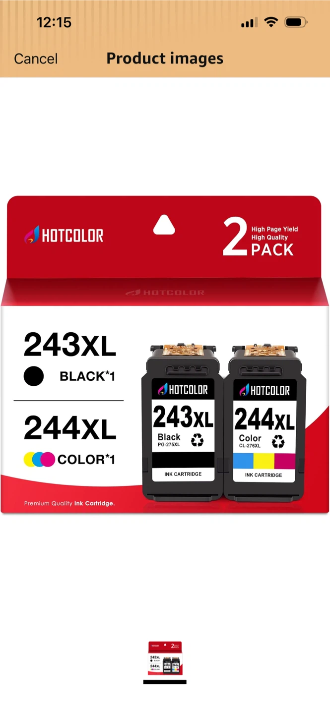 New-HOTCOLOR 243XL Black & 244XL Color Ink Cartridges - photo 2
