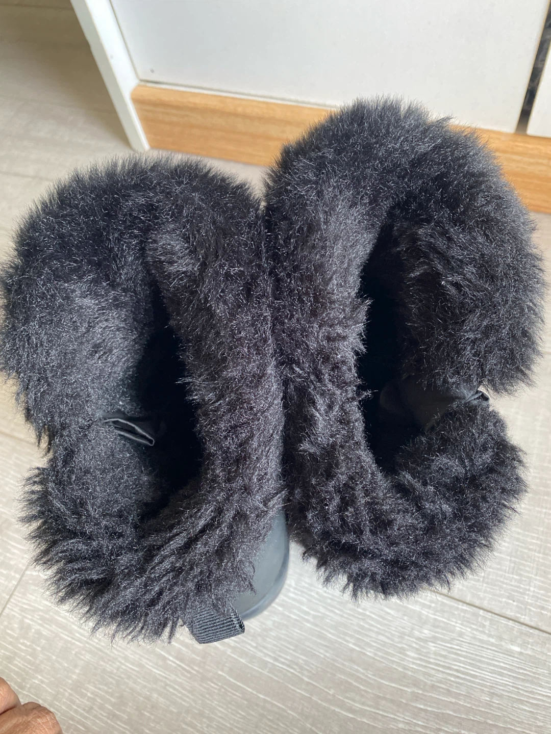 Black Puffer Winter Boots Size 9 - photo 4