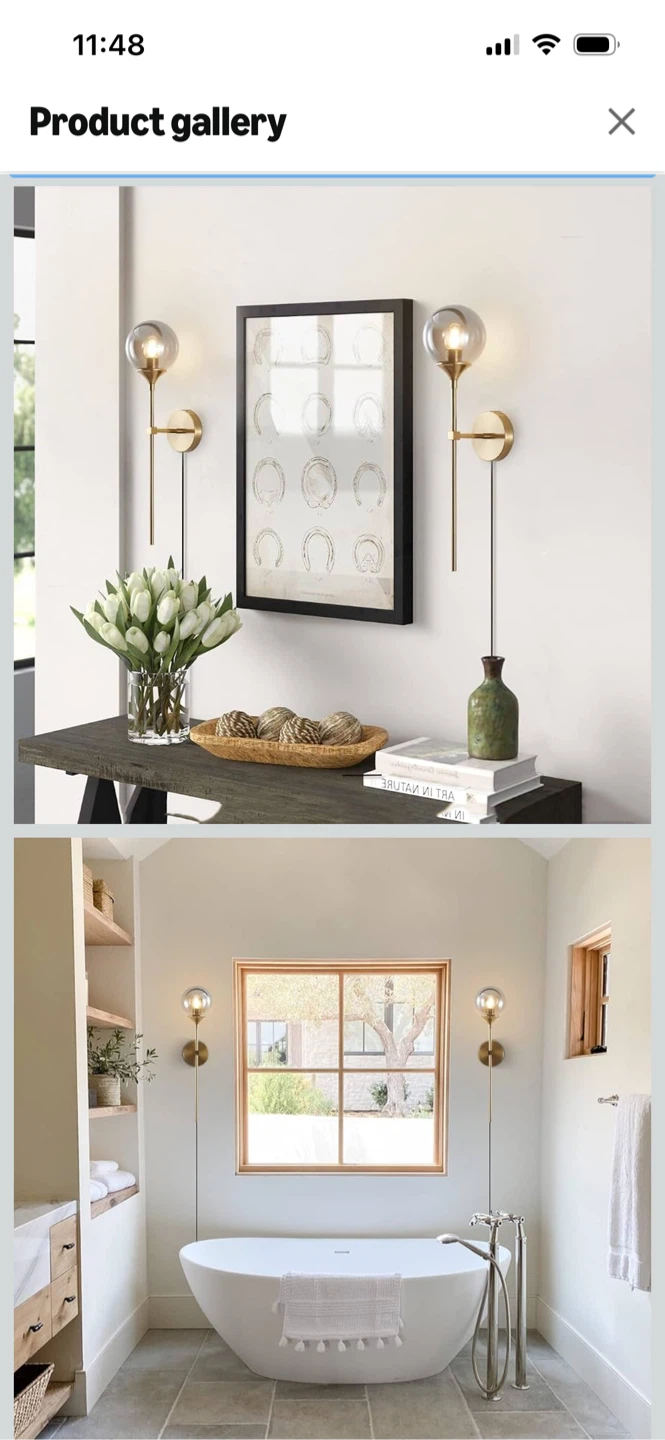 New-BOKT Mid Century Smoke  Wall Light Sconce - Set of 2 - photo 4
