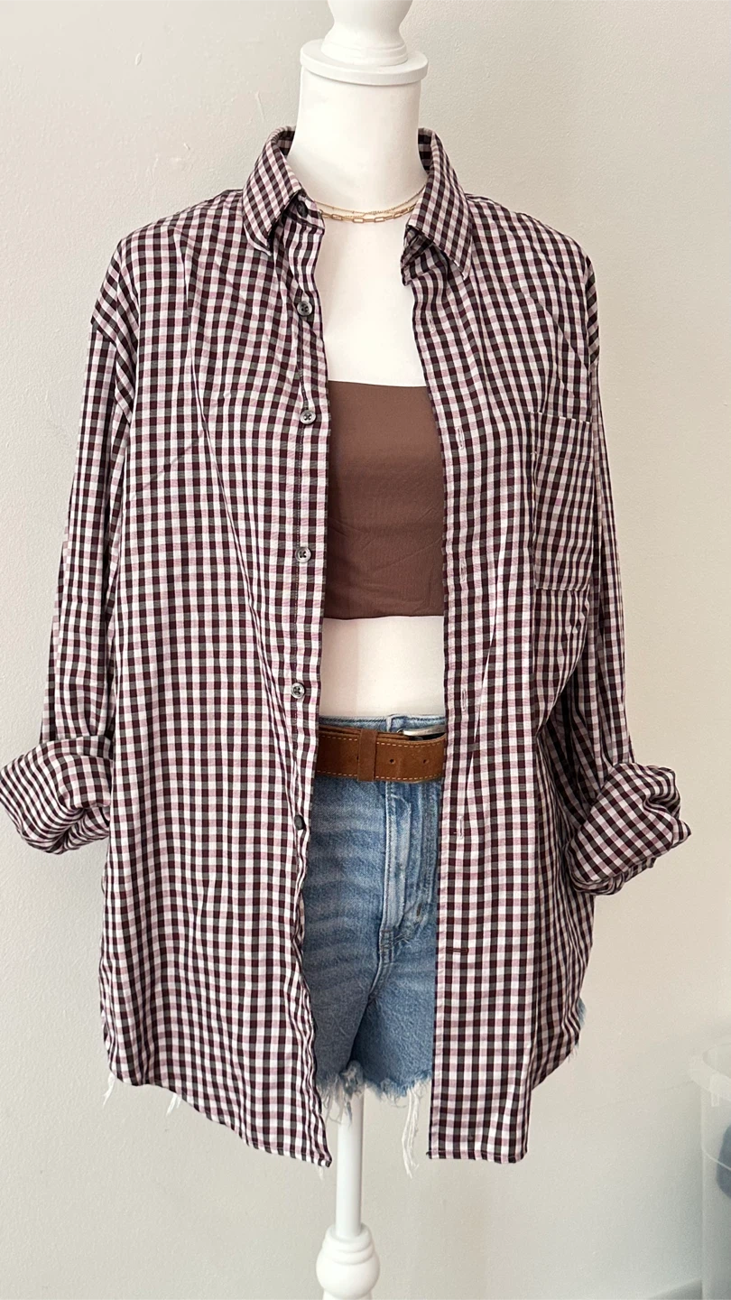 Kenneth Roberts Platinum gingham shirt - L
