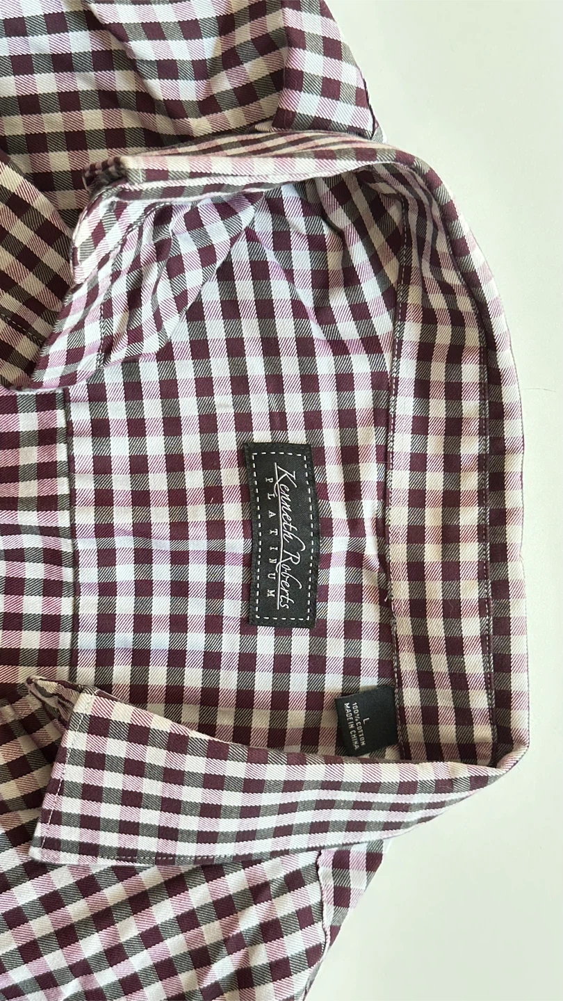 Kenneth Roberts Platinum gingham shirt - L - photo 3