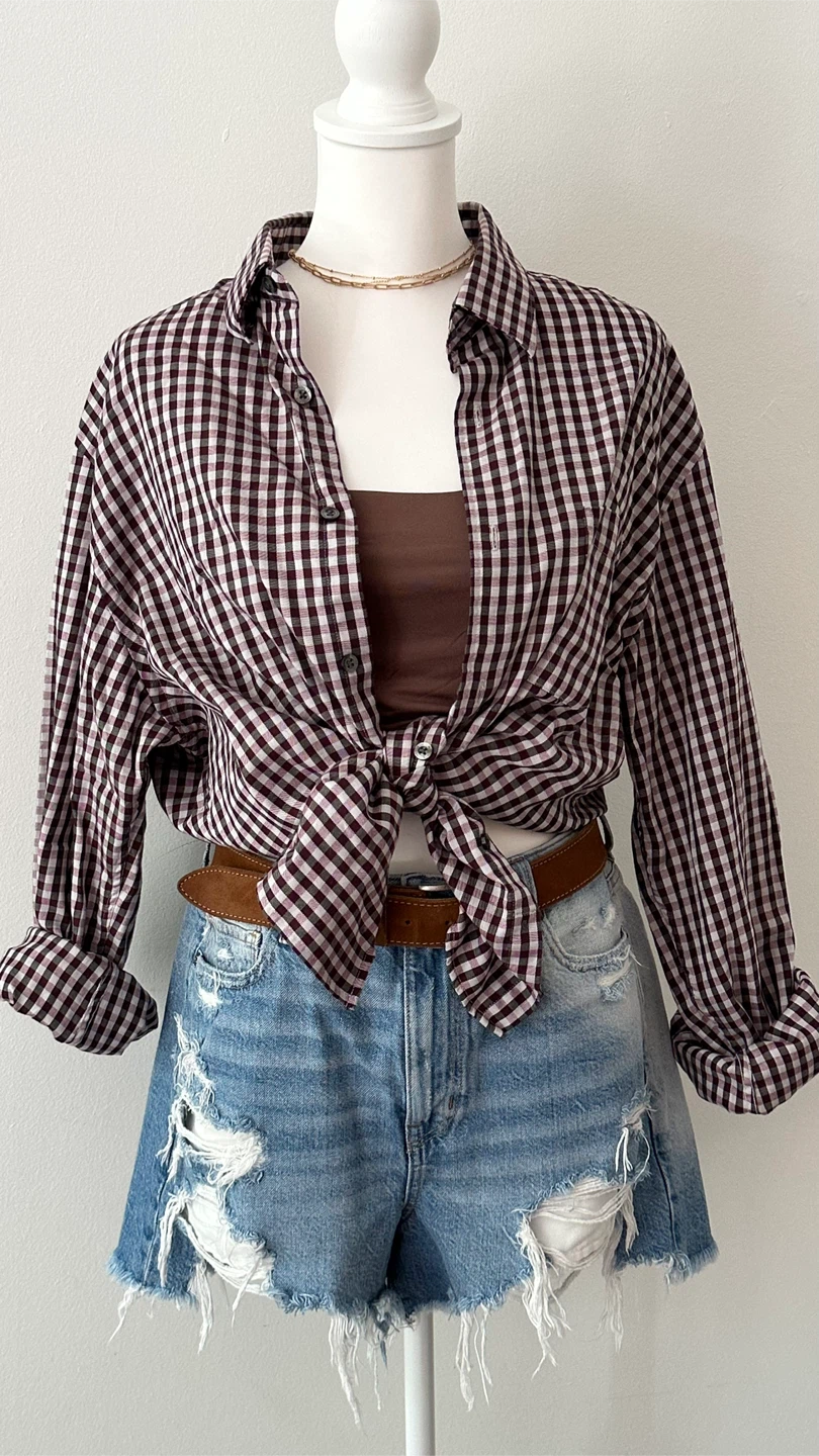 Kenneth Roberts Platinum gingham shirt - L - photo 2