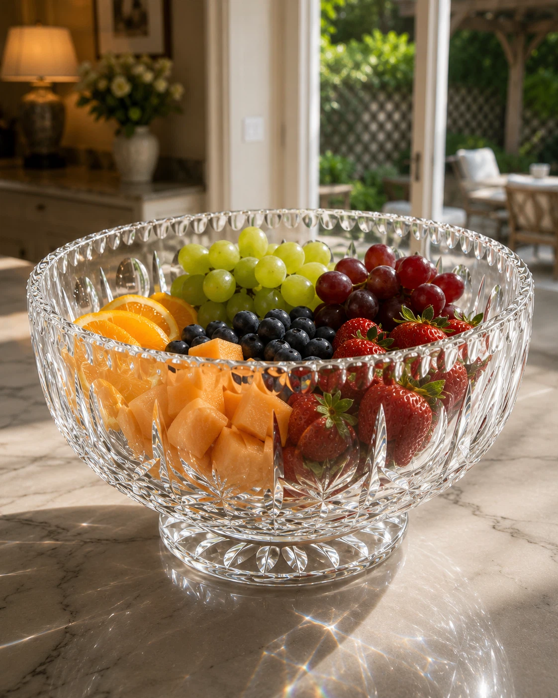 Crystal Footed Serving Bowl