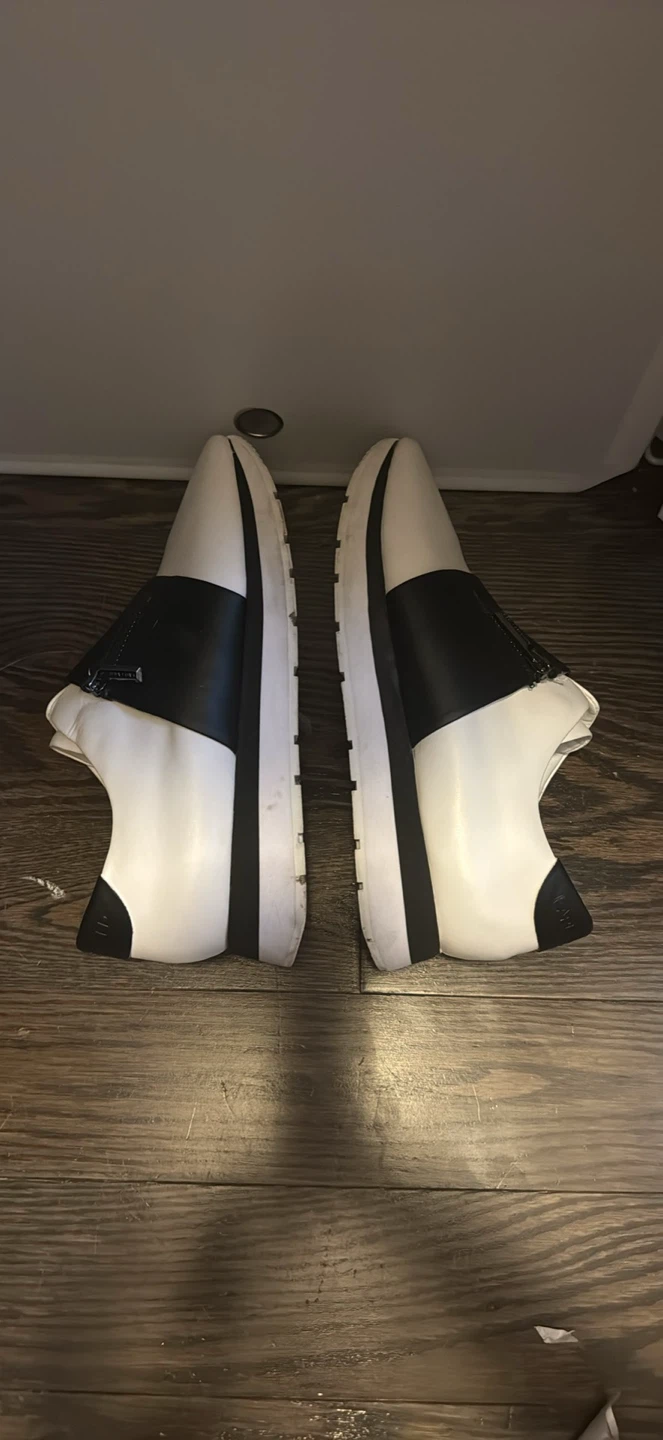 Karl Lagerfeld White and Black Slip-On Sneakers - photo 3