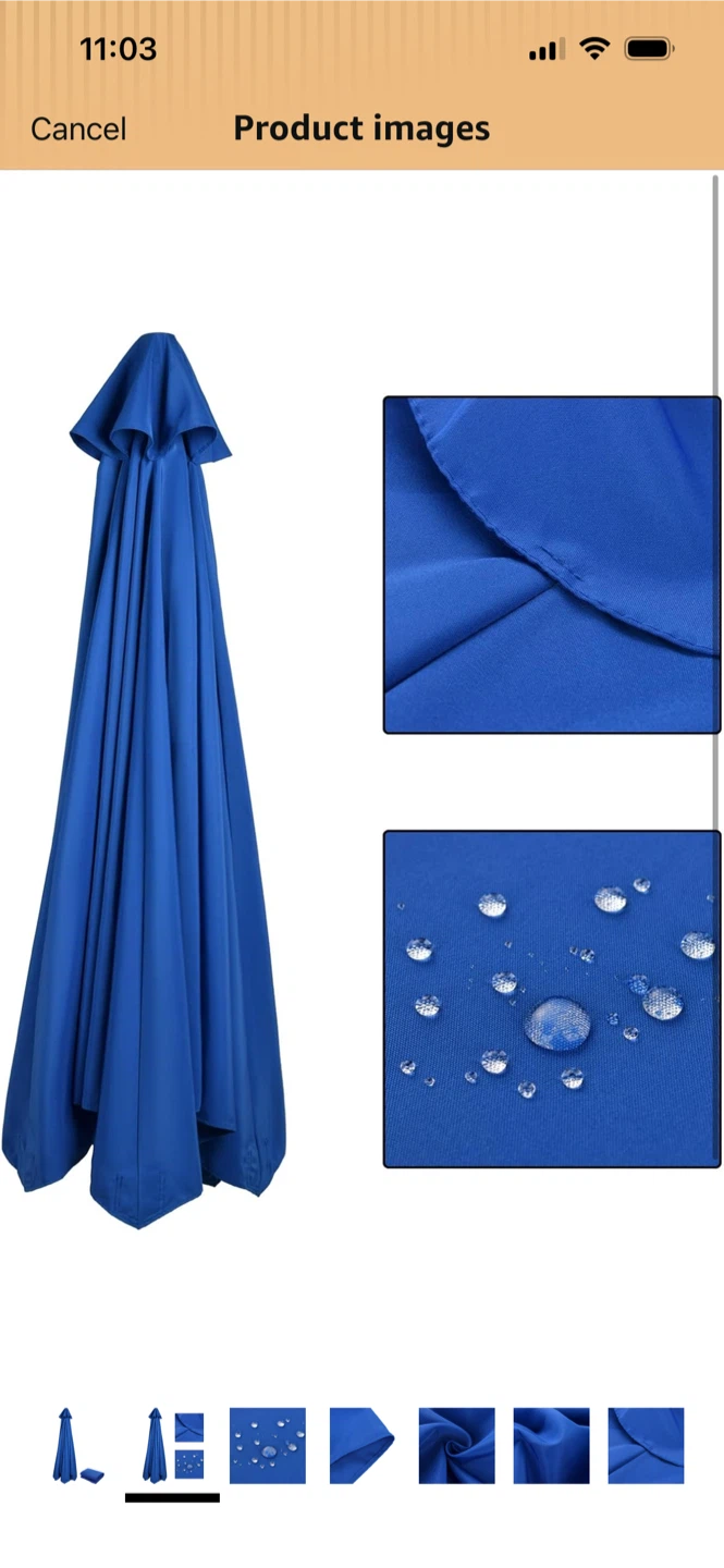 New-Blue Umbrella Cover