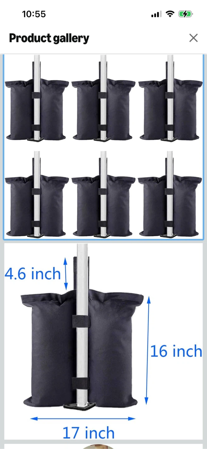 Brand New-Set of 6 Canopy Tent Weight Bags
