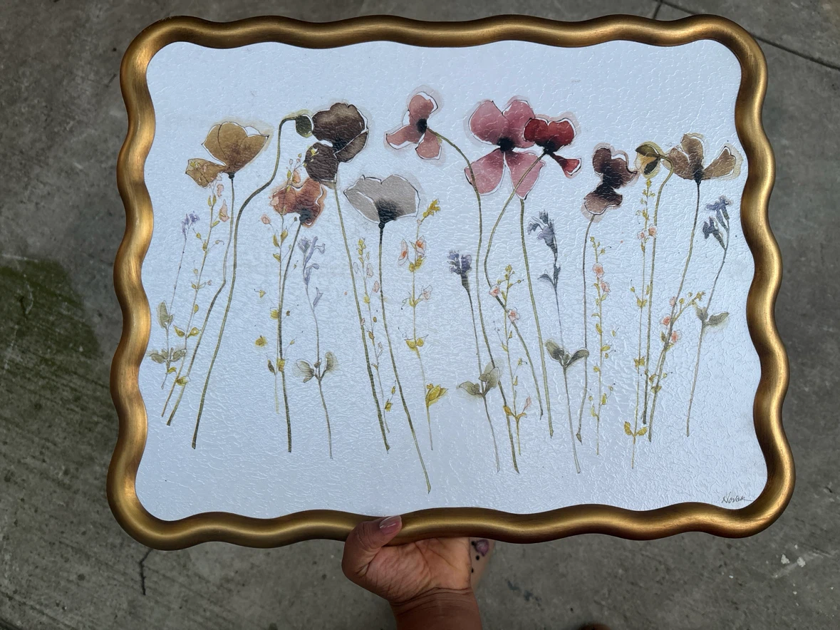 Decorative Tray with Floral Art - photo 2