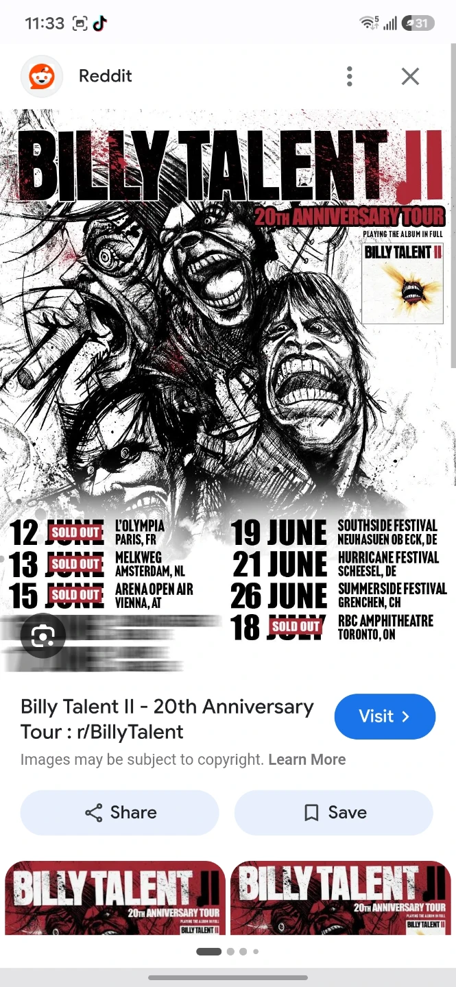 Billy Talent II 20th Anniversary Tour TICKETS (July 18)