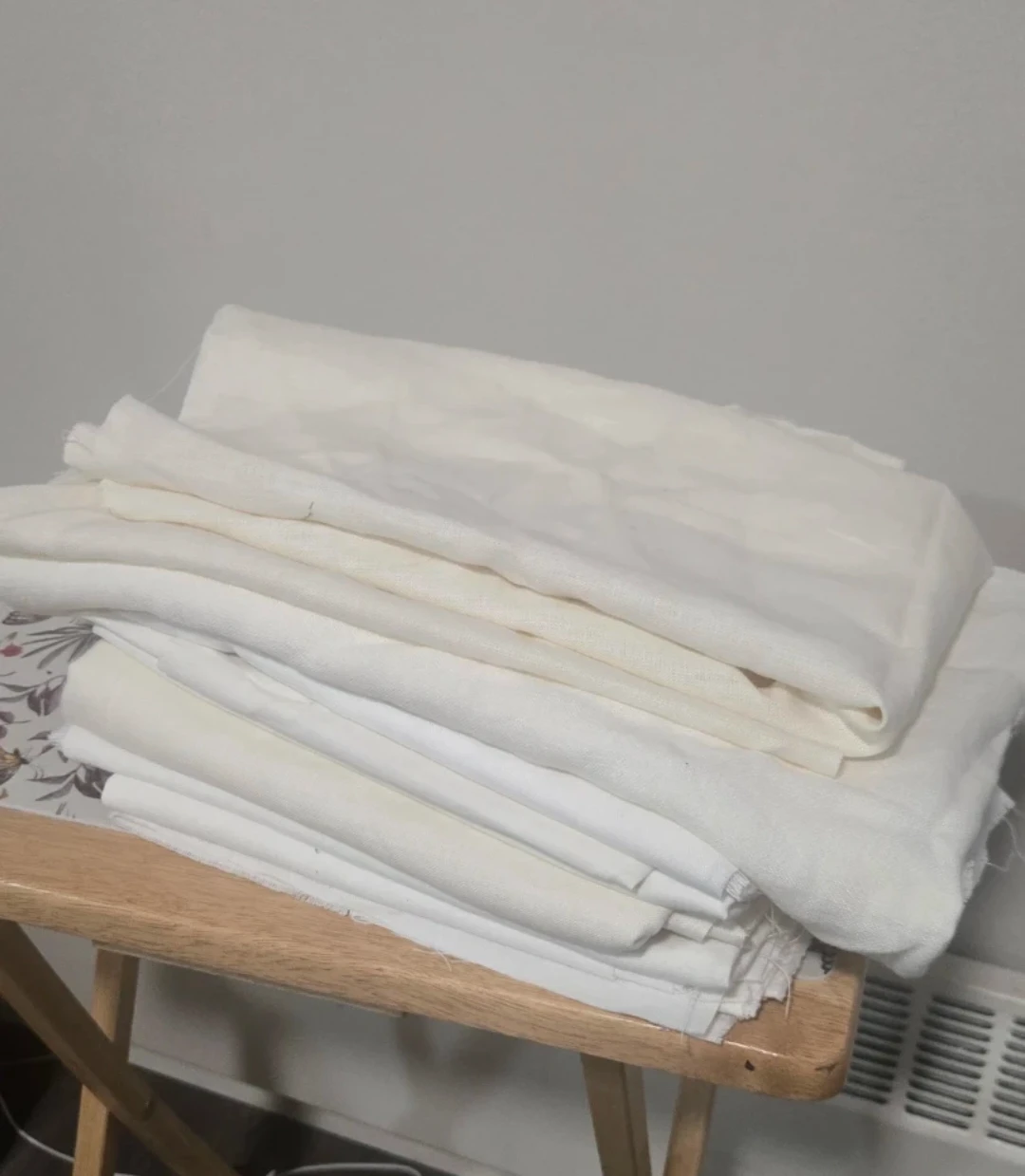 BIG Bundle of White & Linen Fabric! 🤍