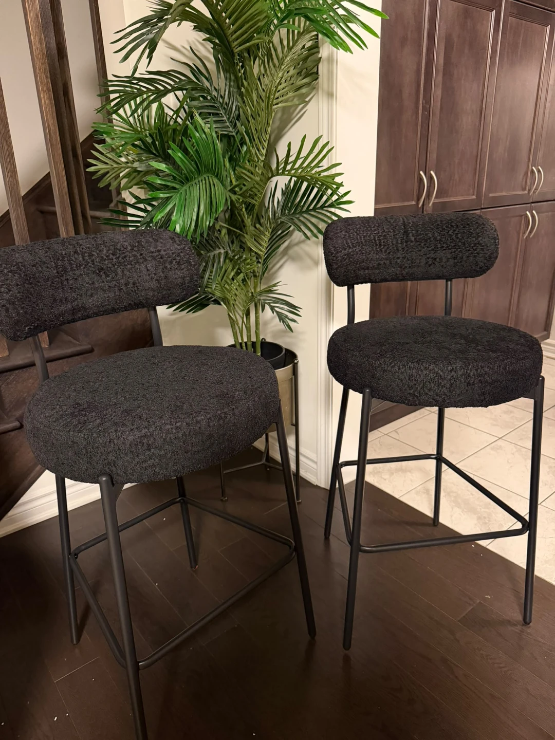 Black Bar Stools - Set of 2