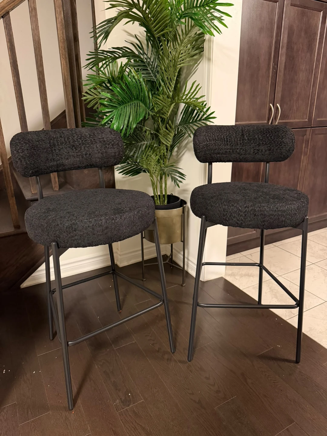 Black Bar Stools - Set of 2 - photo 2