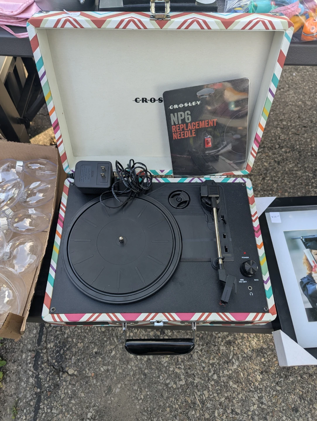 Crosley Record Player with replacement needle