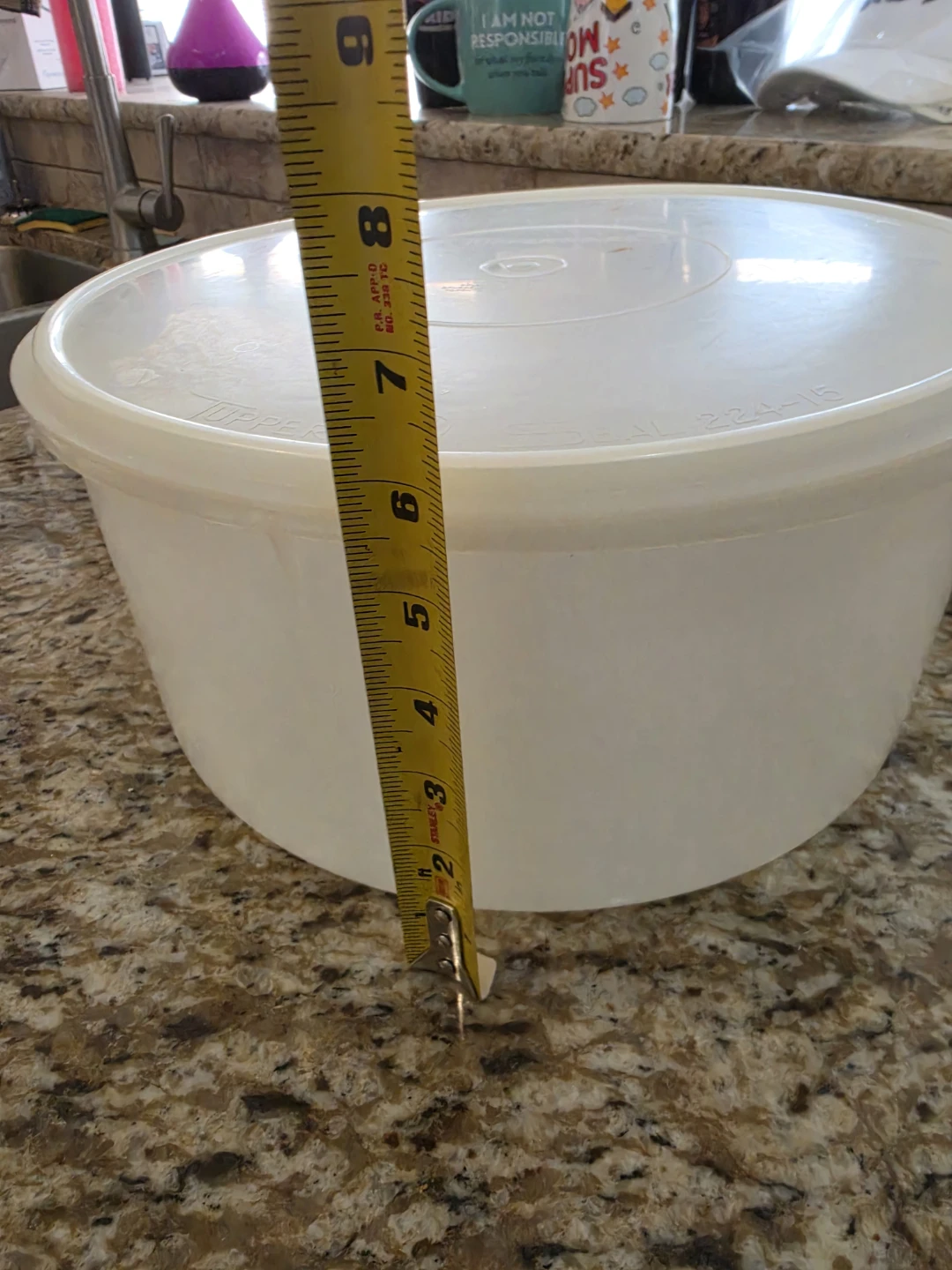 Large White tupperware Storage Container with Lid