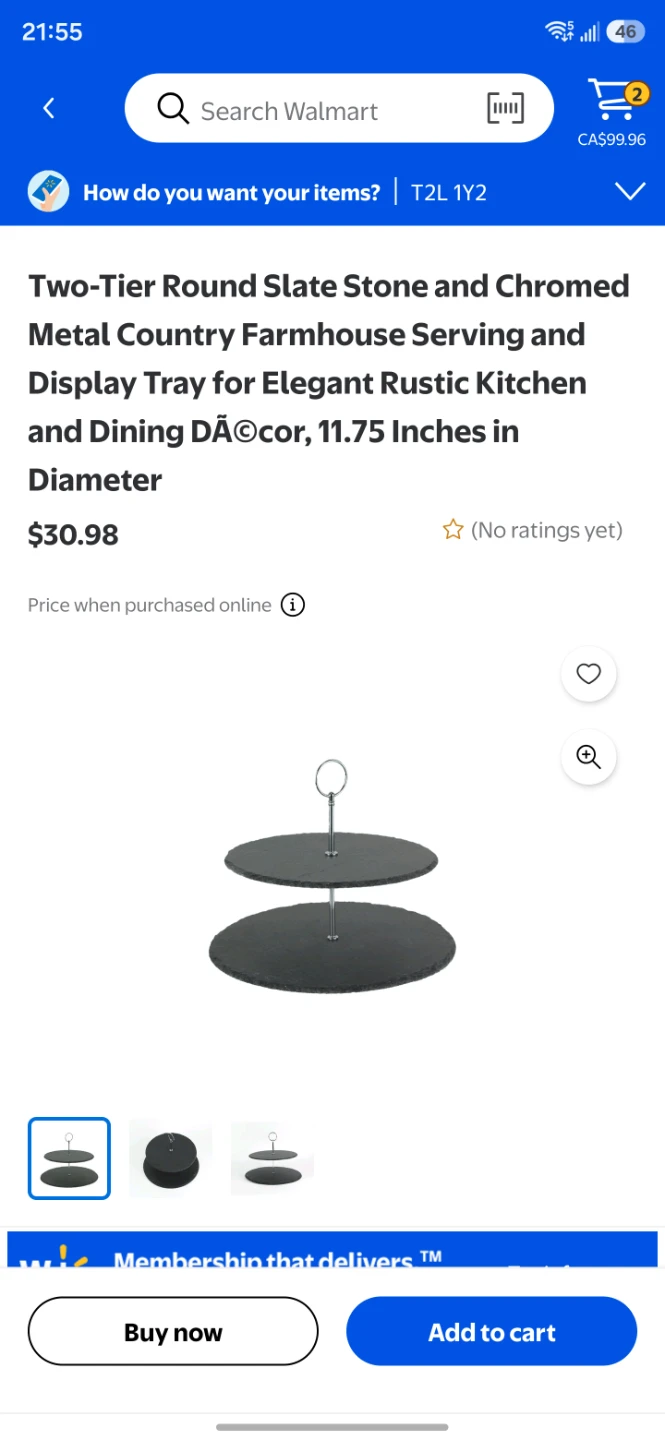 Two-Tier Round Slate Stone