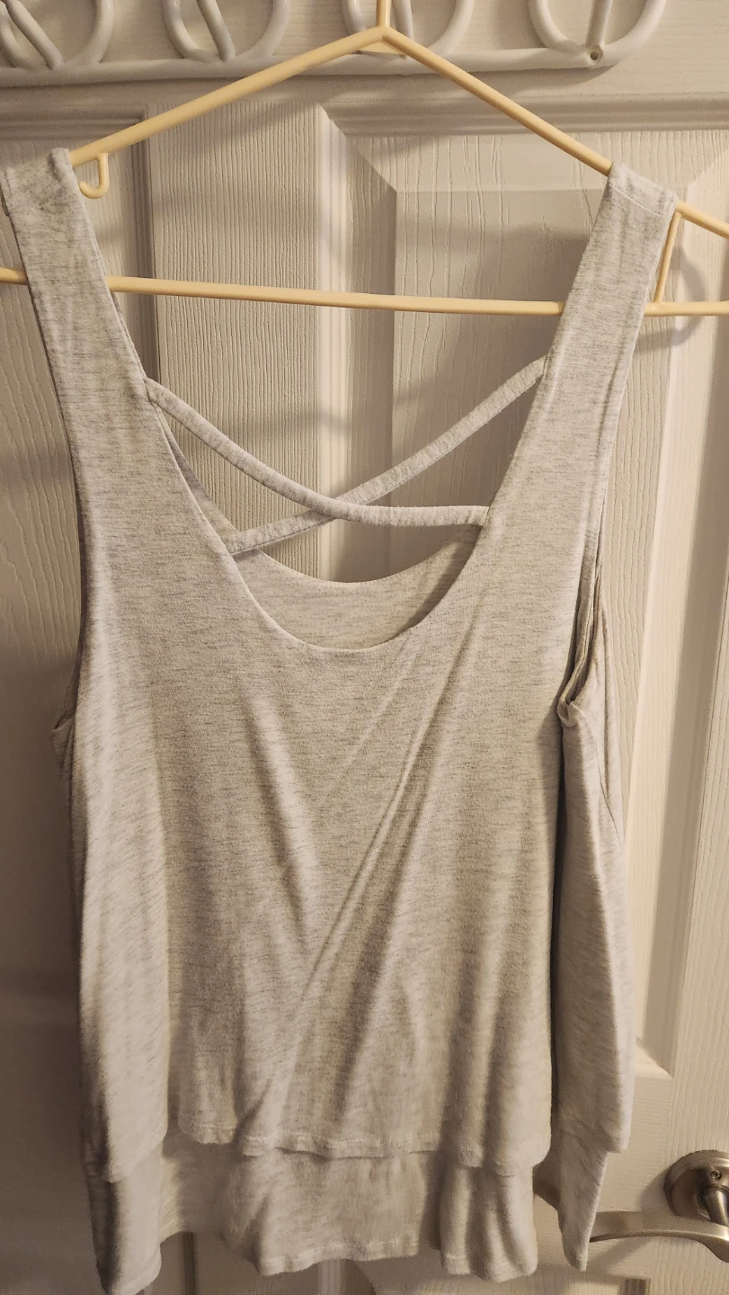 Light Grey Criss-Cross Tank Top - photo 2