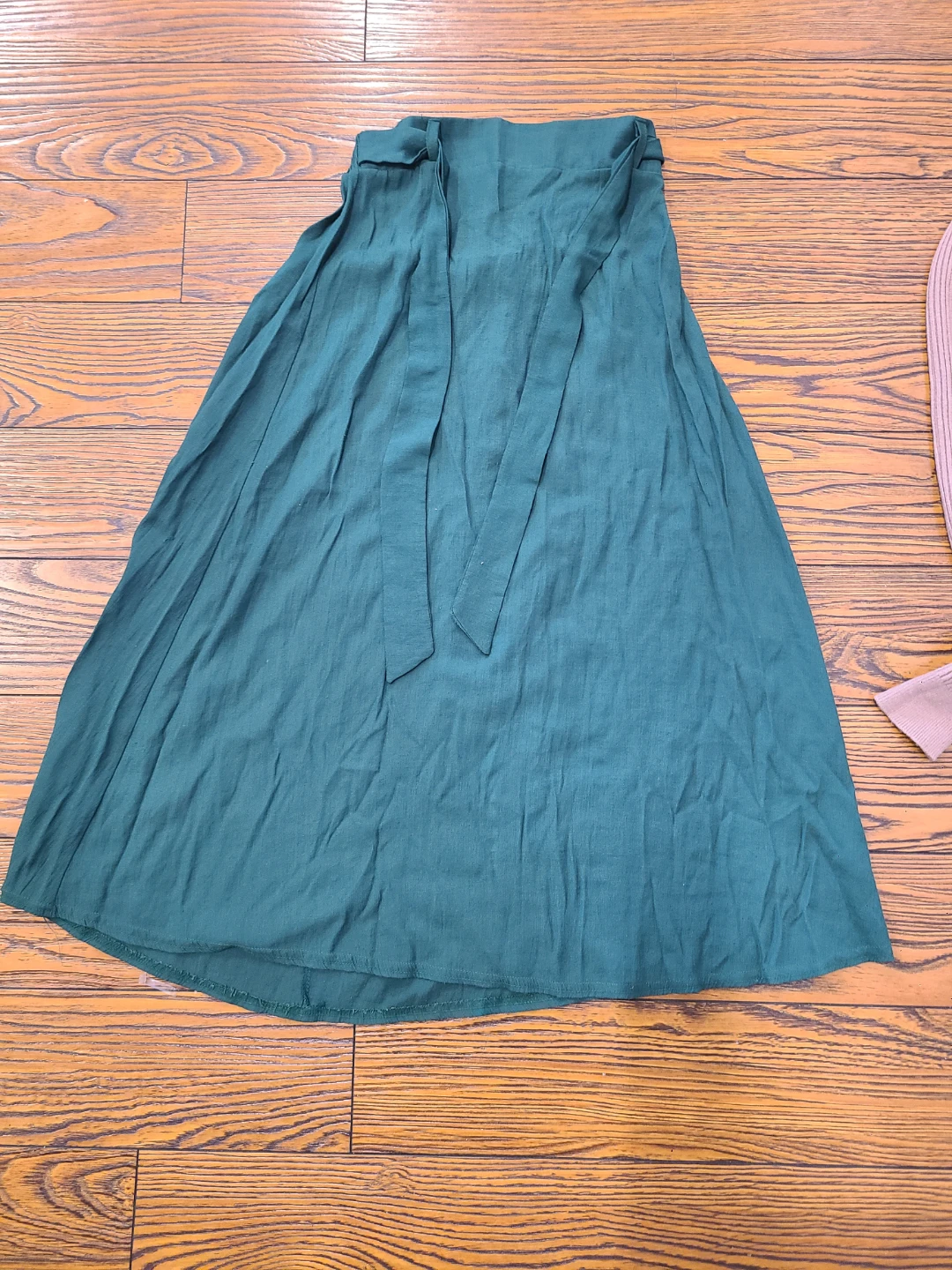 Green Linen Skirt