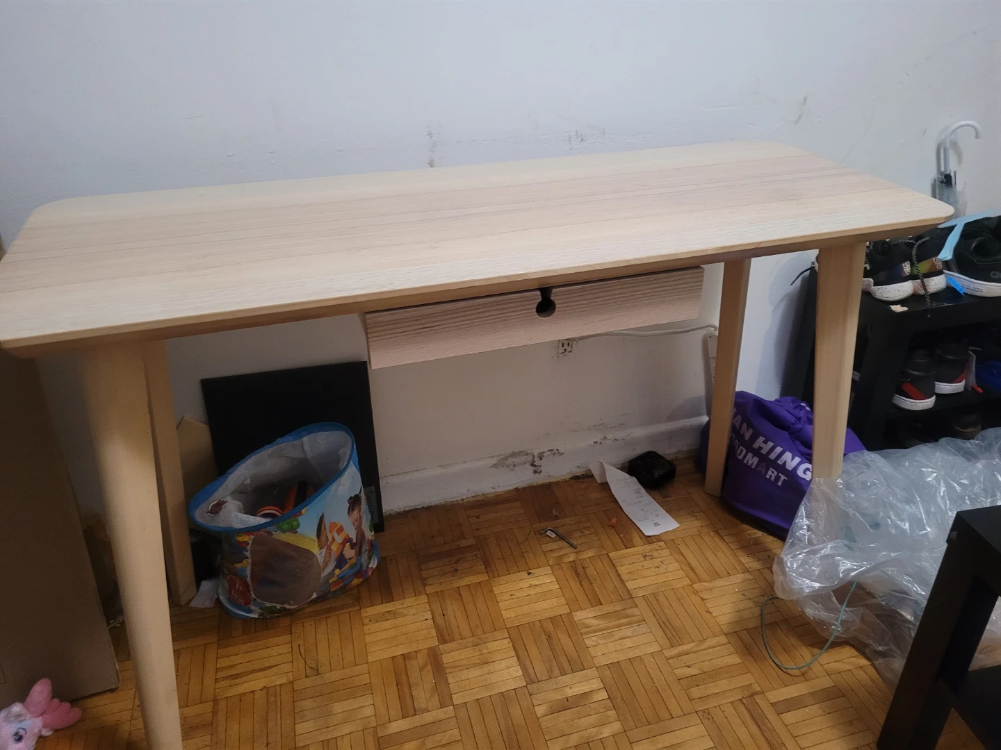 Ikea Light Wood Desk with Drawer
