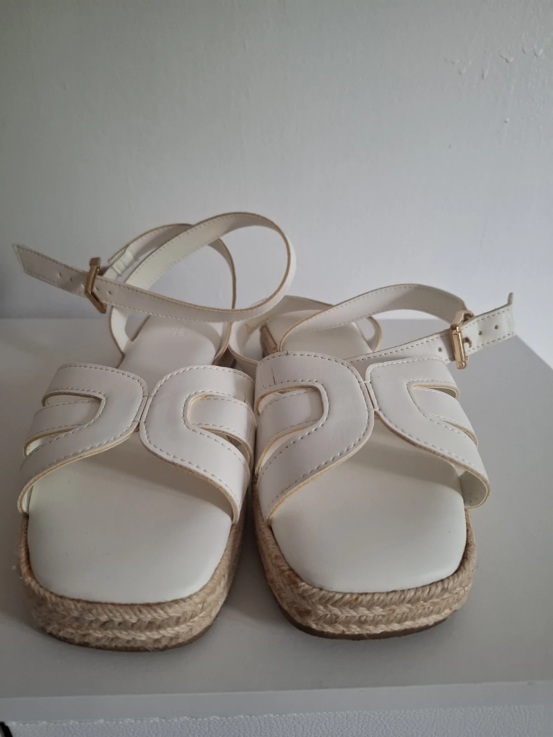 White Espadrille Platform Sandals - photo 2