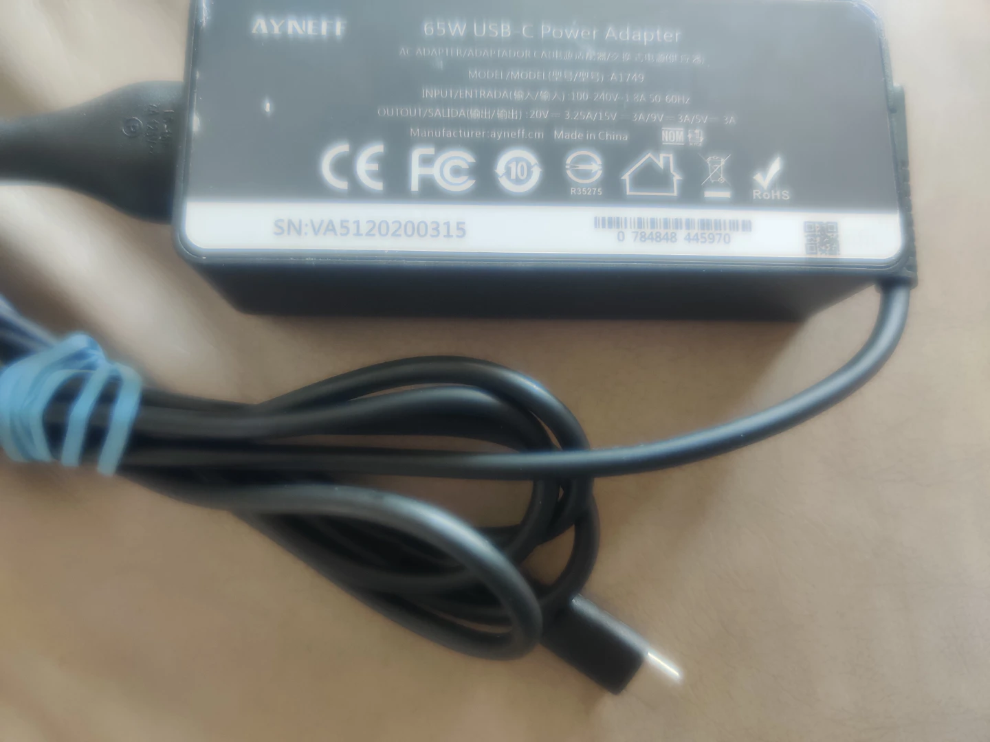AYNEFF 65W USB-C Power Adapter