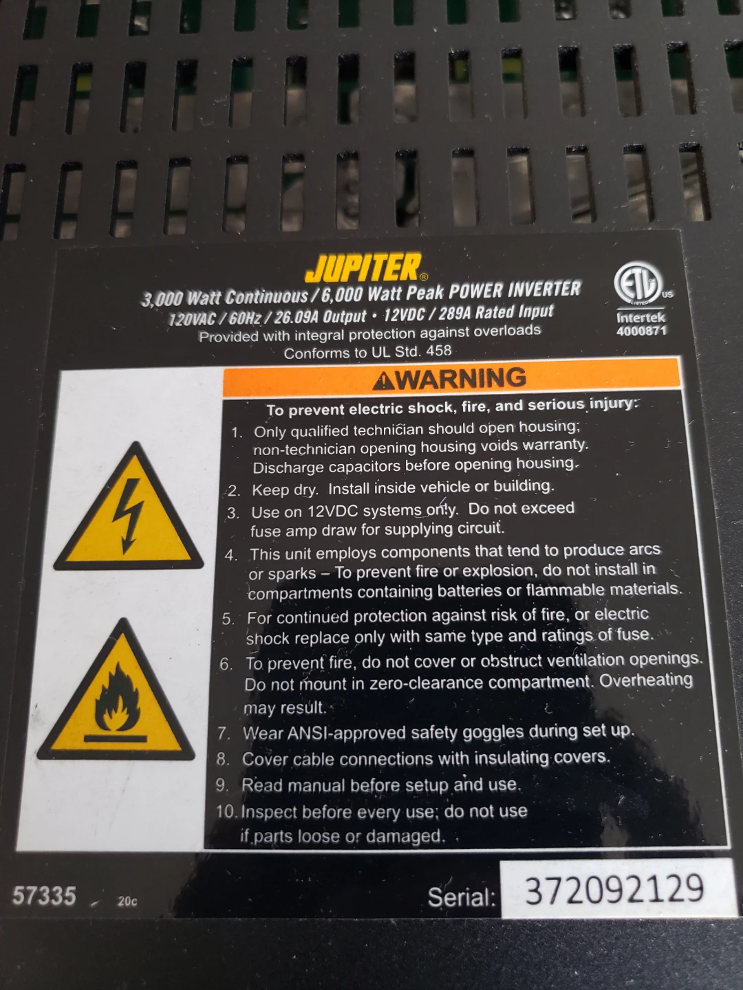 Jupiter 3000 Watt Continuous Power Inverter - photo 3