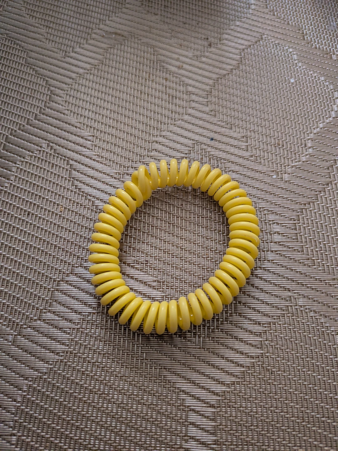 Yellow Spiral Hair Ties (Set of 2)