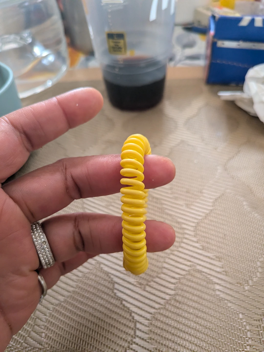 Yellow Spiral Hair Ties (Set of 2) - photo 2
