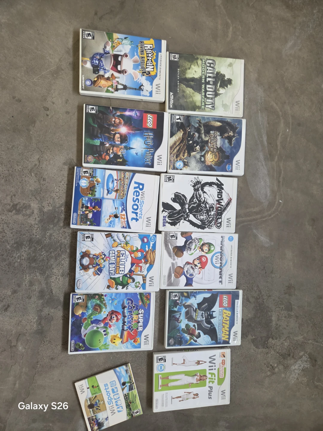 Wii games cd for all the games  package