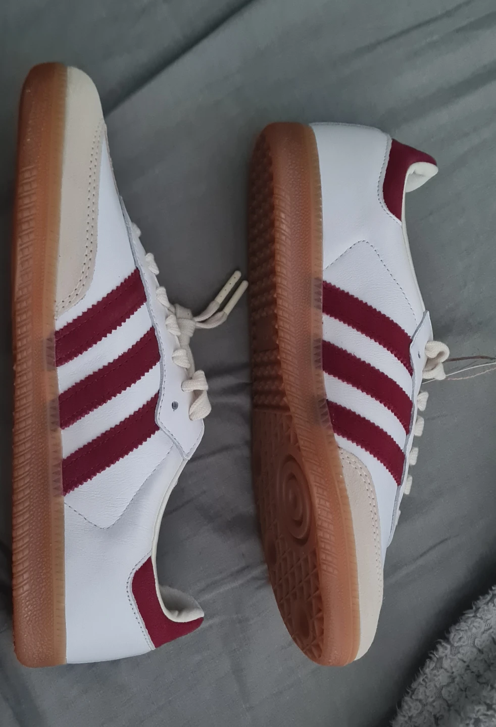 Adidas Samba OG Sporty & Rich White Burgundy Sneakers - photo 2