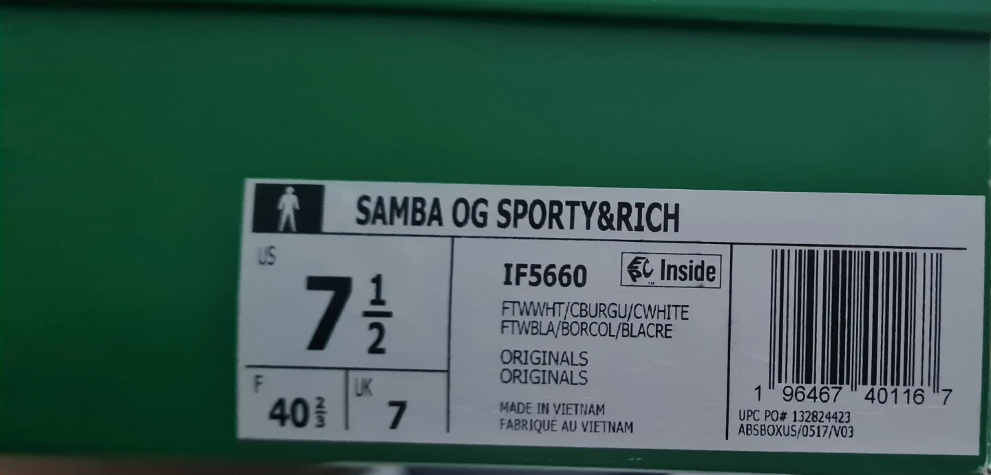Adidas Samba OG Sporty & Rich White Burgundy Sneakers - photo 3